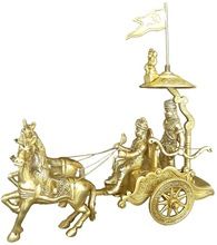 Brass Arjun with Lord Krishna