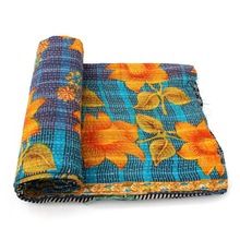 Cotton Saree Bedspread Couch Cover