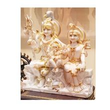 White Makrana Marble Shiva Parivar Statue