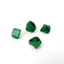 four Pcs Colombian Emerald Rough Free Form