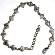 Sterling Silver Overlay Artificial S-Hook Antique Bracelet