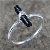 925 STERLING SILVER ROUGH TOURMALINE RING JEWELRY
