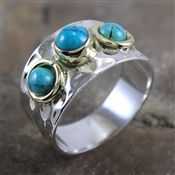 925 STERLING SILVER TURQUOISE GEMSTONE RING