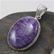 Charoite Gemstone 925 Sterling Silver Pendant