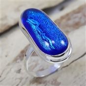 Dichroic Glass Cocktail Ring