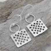 Plain Silver Filigree Dangle Earring