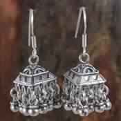 Plain Silver Jhumka Designer Earring