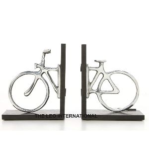 Handmade metal cycle antique bookend