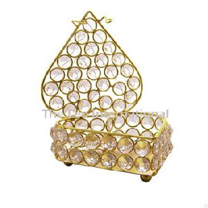 metal crystal jewellery box