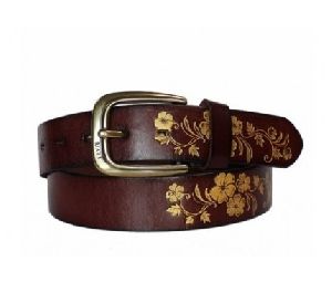 Ladies Brown Leather Belt