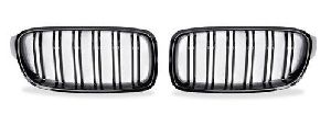 BMW F30 12 ON GRILLE, M3 LOOK (DOUBLE BAR), SHINY BLACK (Premium Car Accessories) DealKarDe