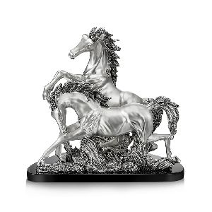 Couple Horse Satin Figurine