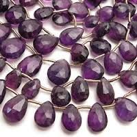 Amethyst Pear faceted