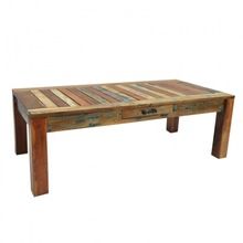 Reclaimed Rustic Wood Nirvana Long Coffee Table With drawer