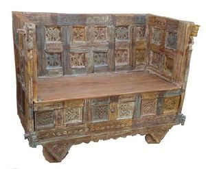Carved Twenty Six Figure Sofa Two Seater With Three Drawer