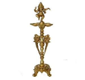 Dancing Ganesha Decorative Oil Lamp