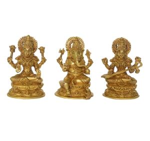 Ganesh Laxmi Saraswati Beautiful Figure for Temple or Decor