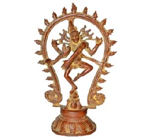 Lord Shiva Dancing Position Brass Statue