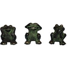 Three Frog Set made in Brass