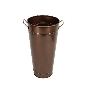 Metal French Bucket Vase
