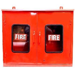 Painted Plain 20-30kg Iron Double Hose Cabinet, Color : Fire Red