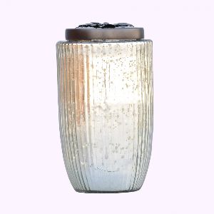 Antique Silver Glass Jar