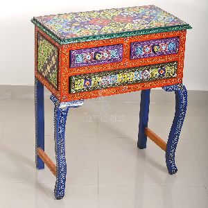 Ceramic Tile Top Wooden Console Table