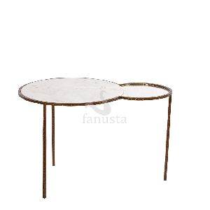 Coffee Table With Marble and Glass Top