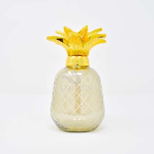 Grey Pineapple Glass Showpiece