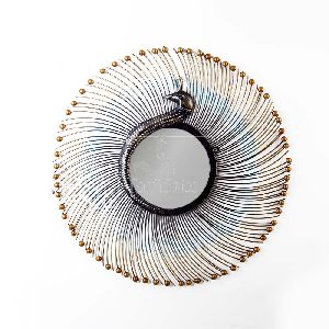 Nouveau Peacock Round Mirror