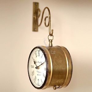 Vintage Double Side Railway Wall Clock