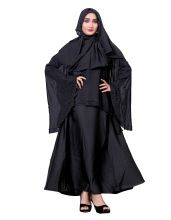 Black Color Beads Work Nida Abaya Burkha