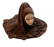 Coffee Color Indian Hosiery Cotton Hijab Scarf