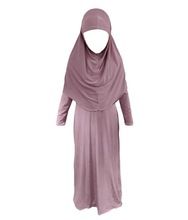 Girls Violet Colour Straight Fully Stitched Burkha