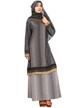 Islamic Women Casual Wear Plain Lining Abaya Burkha