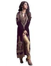Occasion Party Wear High Quality Velvet Fabric Semi-Stitched Suits
