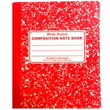 Red Marble Composition Notebook
