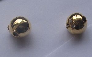 Gold Diamond Beads 10mm