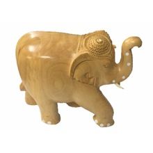 Hand crafted wooden plain elephant
