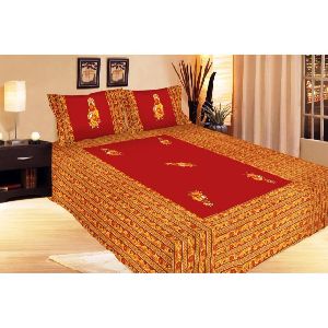 Jaipuri Cotton Double Bed Sheet