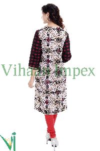 Indian Stylish Designer Printed Cotton Kurtis VIKU2438