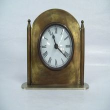 Antique brass table clock