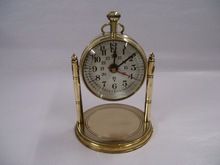 Full brass mini table clock marine watch