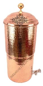 Copper Hammered Design Double Filter Water Pot 12000 ML No reviews