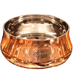 Steel Copper Curved Design Bowl