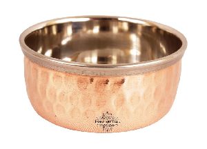 Steel Copper Hammered Design Katori Bowl 145 ML
