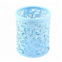 Metal Candle Holder Light Blue