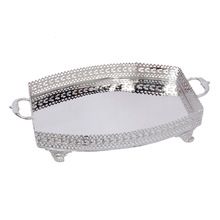 Rectangular Engraved Silver Plated Tray