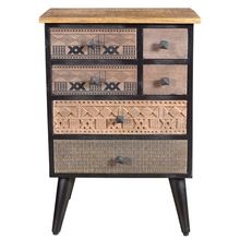 Industrial Wooden Carving Small Side Board Cabinet