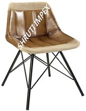 Iron Pure Leather Dining Chair